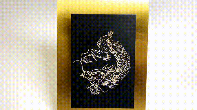 WABORI ART PANEL Descending Dragon