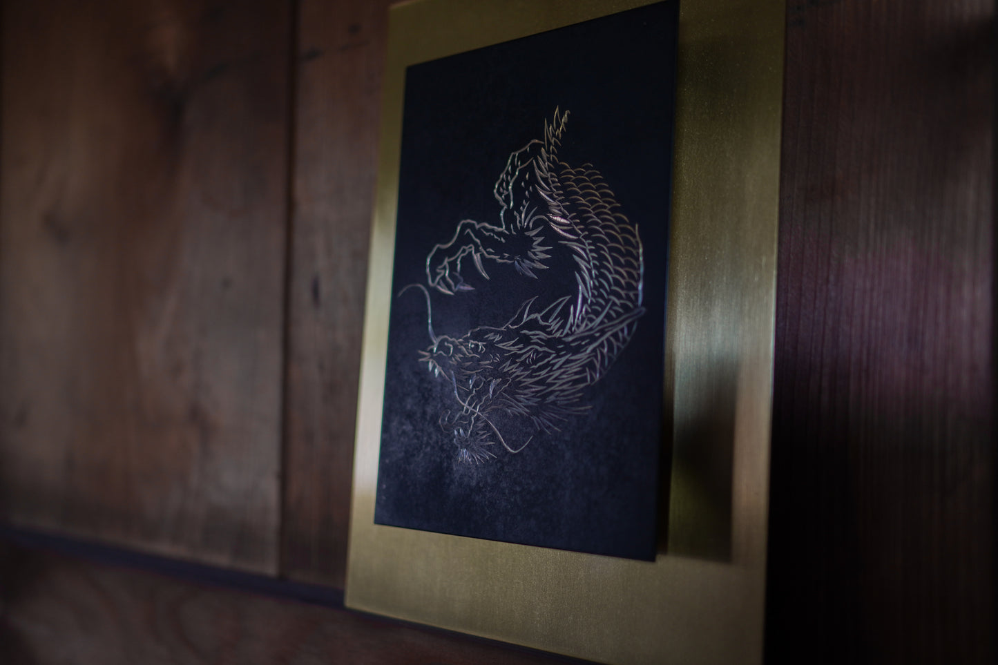 WABORI ART PANEL Descending Dragon
