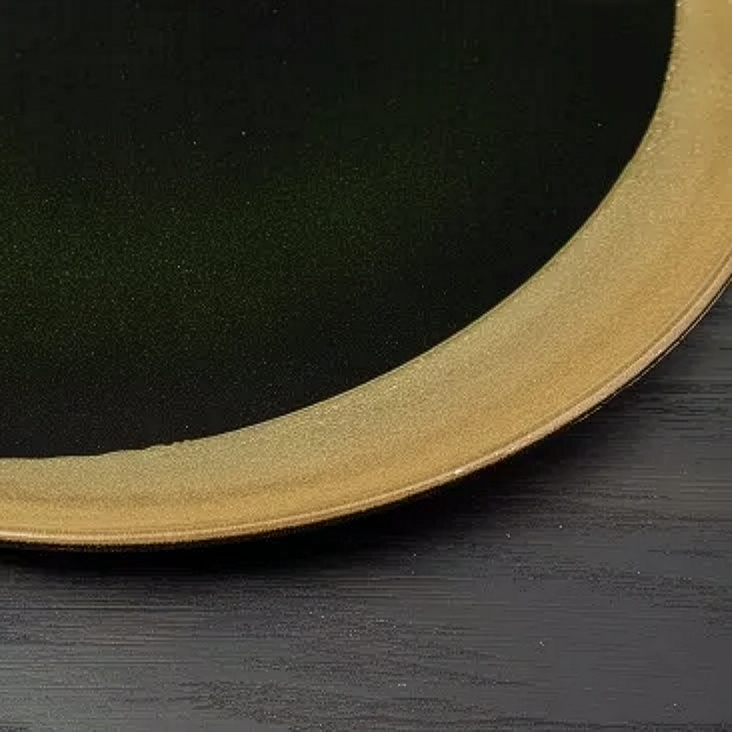 Najishi Green Crescent Moon Flat Plate
