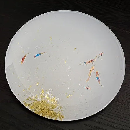 Pure White Gold Leaf Carp (flat plate)