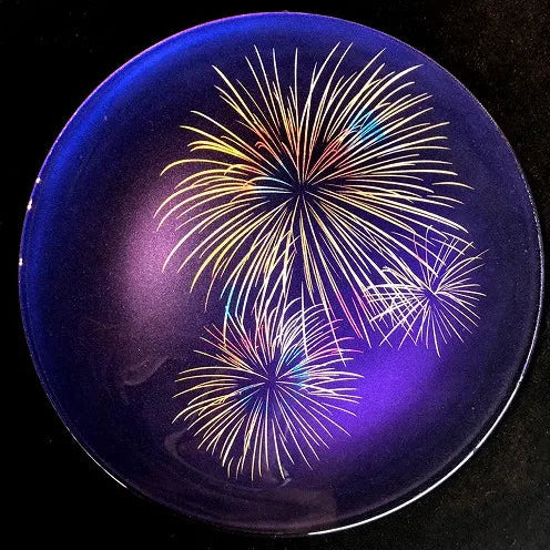 Majo Blue Fireworks Plate