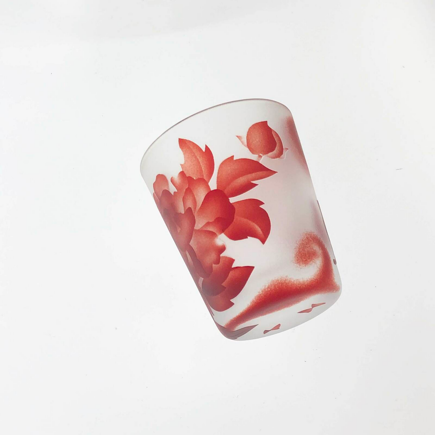 Hanafuda Sake Glass - Butterfly & Peony