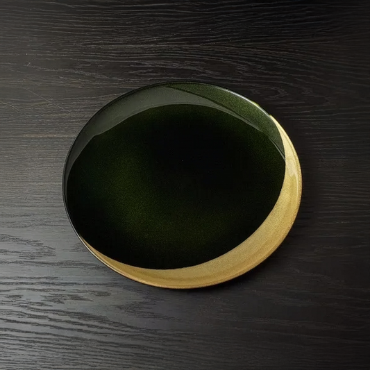 Najishi Green Crescent Moon Flat Plate