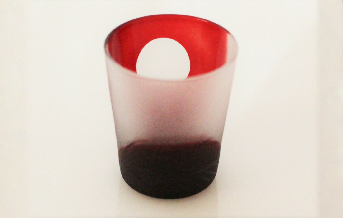 Hanafuda Sake Glass - Moon & Susuki Grass